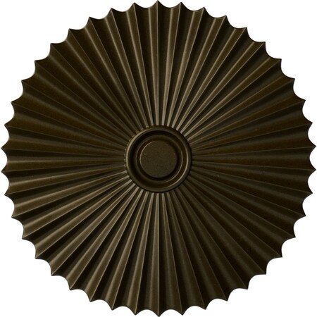 Ekena Millwork Shakuras Ceiling Medallion (For Canopies up to 5 3/4"), Hand-Painted Green Gold, 33 7/8"OD x 2"P CM34SHGGS